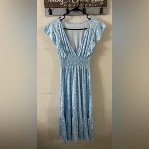 Floral Blue Dress